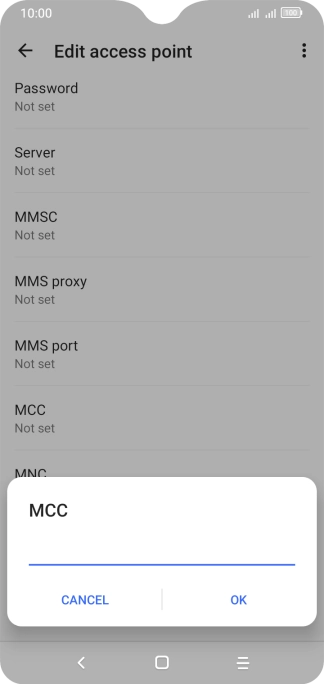 Key in 505 and press OK.