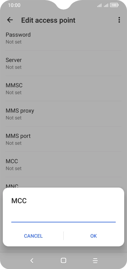 Key in 505 and press OK.