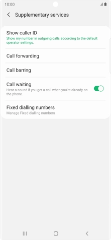 Press Call forwarding.