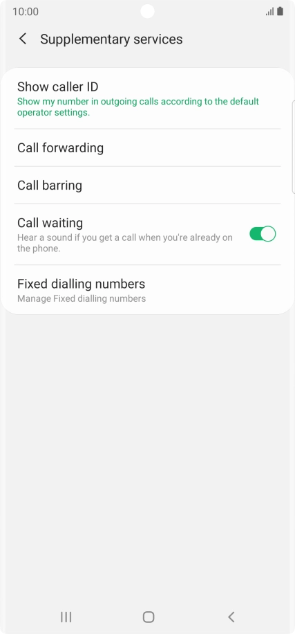 Press Call forwarding.