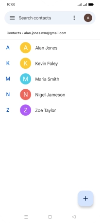 Press the required contact.