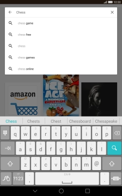 Key in the name or subject of the required app and press the search icon.