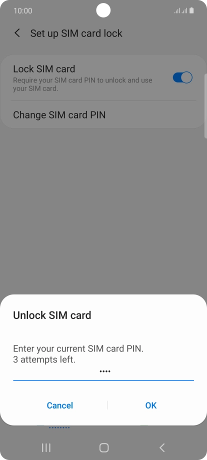 Key in your PIN and press OK.