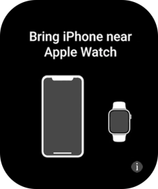 Place your Apple Watch next to your phone. Place your Apple Watch next to your phone.