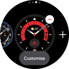 Press the required watch face. Press the required watch face.