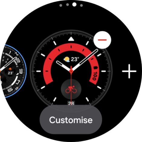 Press the required watch face. Press the required watch face.