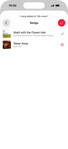 Press the confirm icon.
