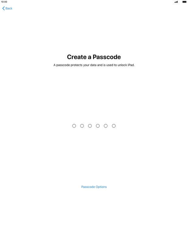 Press Passcode Options.