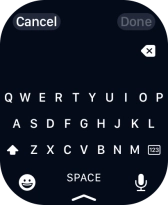 Press the microphone icon to turn on voice input.