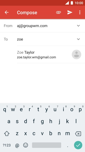 Press the required contact.
