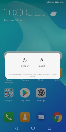 Press Power off.