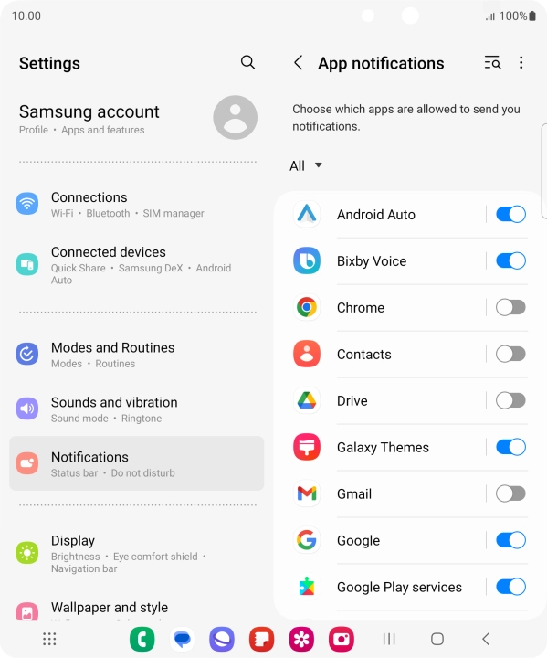 Press the drop down list.