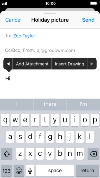 Press Add Attachment and follow the instructions on the screen to attach a document.