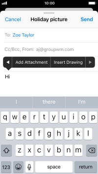 Press Add Attachment and follow the instructions on the screen to attach a document.