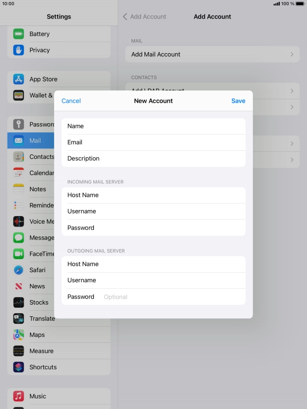 Press Username and key in the username for your email account. Please note that if you're using Vodafone's outgoing server, leave the username field empty. Press Username and key in the username for your email account. Please note that if you're using Vodafone's outgoing server, leave the username field empty.