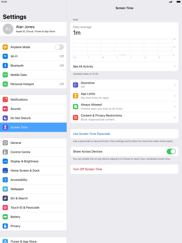 Press See All Activity.