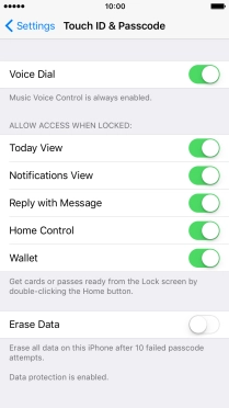 Press the indicator next to 
