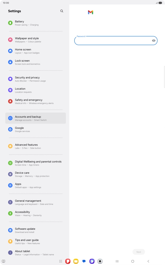 Press the field below 