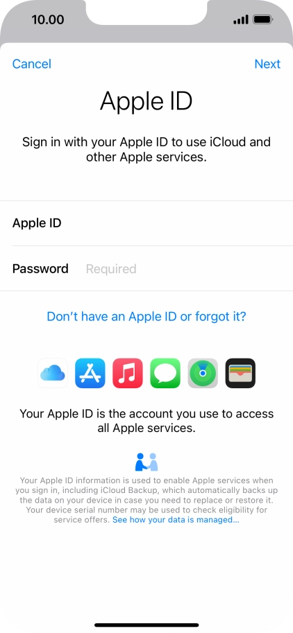 Press the field next to 