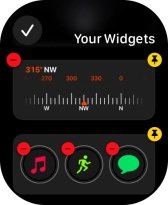 Press the pin widget icon on the required widget to pin it to the top of the stack. Press the pin widget icon on the required widget to pin it to the top of the stack.