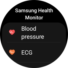 Press Blood pressure and follow the instructions on the screen to measure your blood pressure.