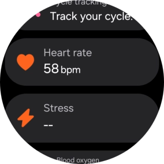 Press Heart rate.