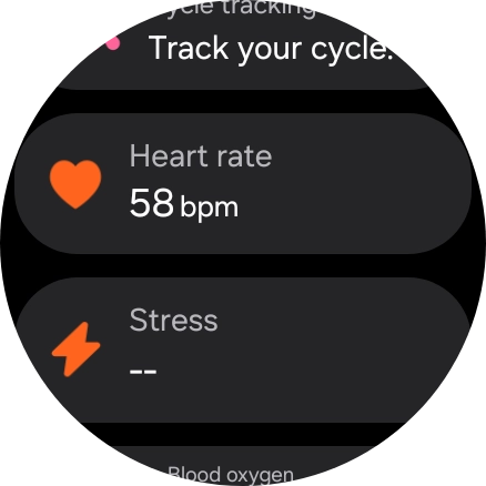 Press Heart rate.