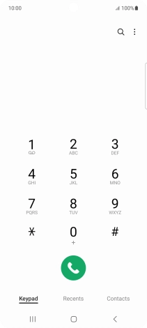 Press the menu icon.
