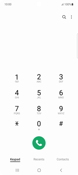 Press the menu icon.