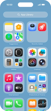 Press the required app.