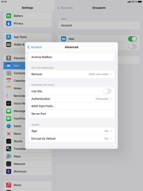 Press Authentication.