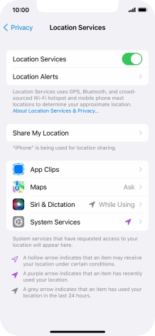 Press the required app.