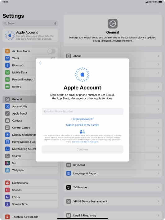 Press Email or Phone Number and key in the username for your Apple ID.