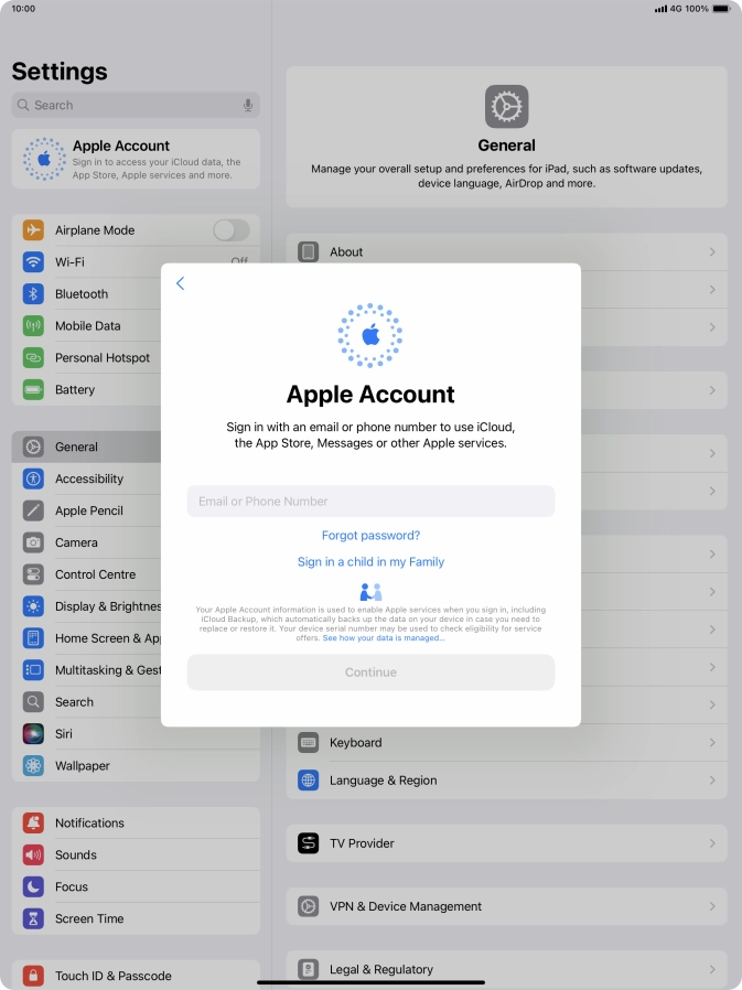 Press Email or Phone Number and key in the username for your Apple ID.