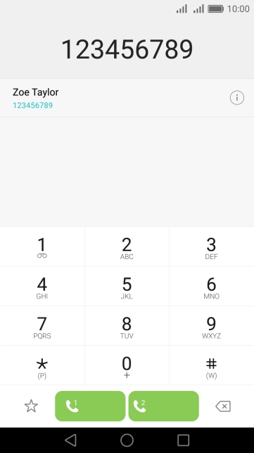 Key in the required number and press the call icon.