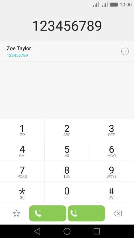 Key in the required number and press the call icon.