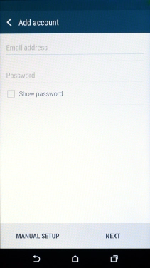 Press Email address and key in your email address.