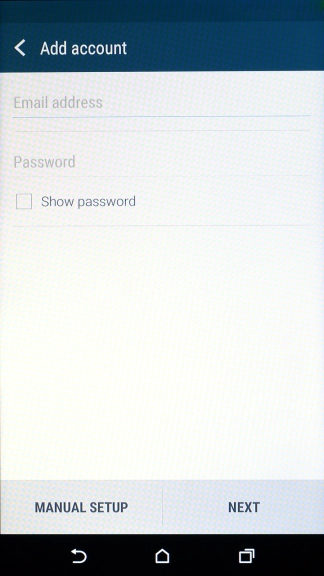Press Email address and key in your email address.