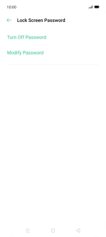Press Turn Off Password.