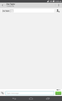 Press the text input field and write the text for your picture message.
