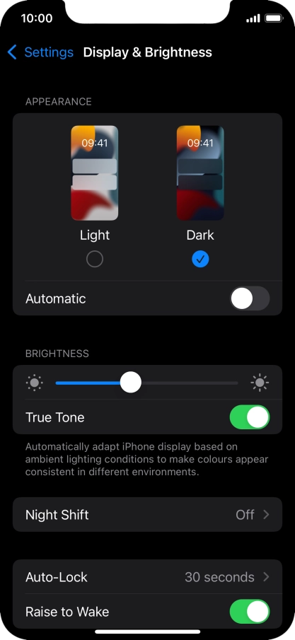 Press the indicator next to 