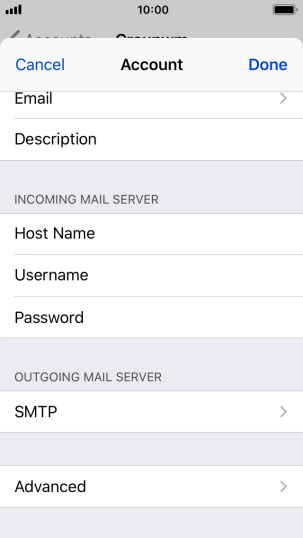 Press SMTP.