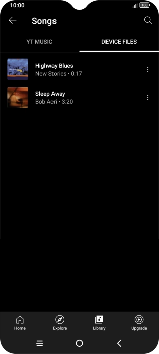 Press the required audio file. Press the required audio file.