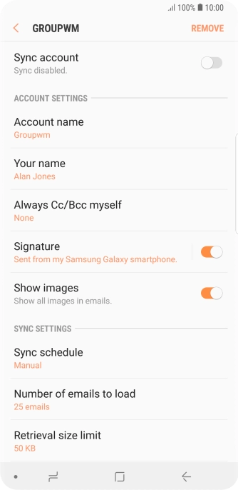 Press the indicator next to 