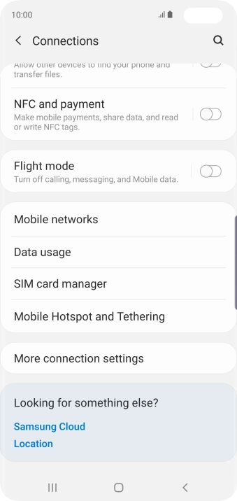 Press Mobile Hotspot and Tethering. Press Mobile Hotspot and Tethering.