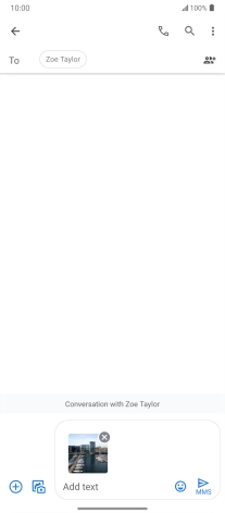 Press the send icon when you've finished your picture message.