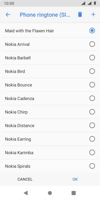 Press the required ring tones to hear them.