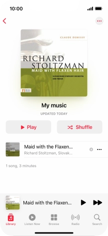 Press the song title.