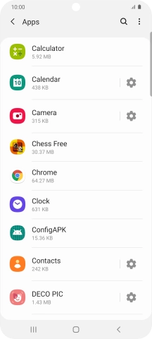 Press the required app.