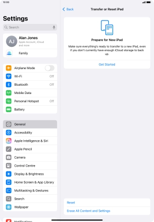Press Reset. Press Reset.
